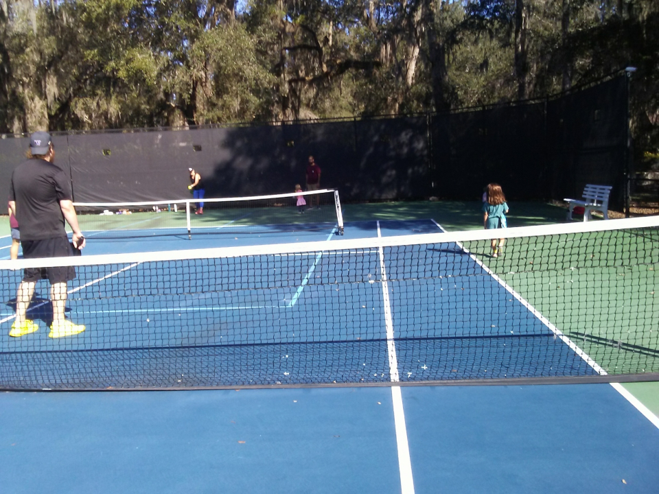 More pickle ball fun--kids too!