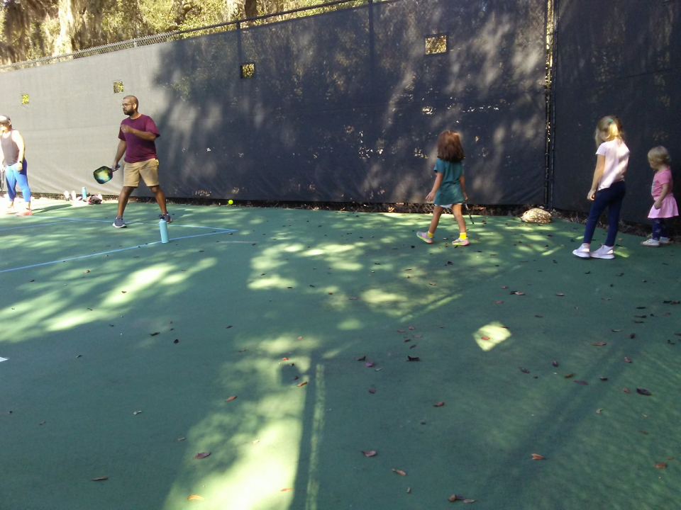 More pickle ball fun--kids too!